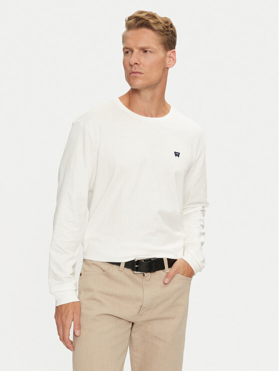 Wrangler Marškinėliai ilgomis rankovėmis · Balta