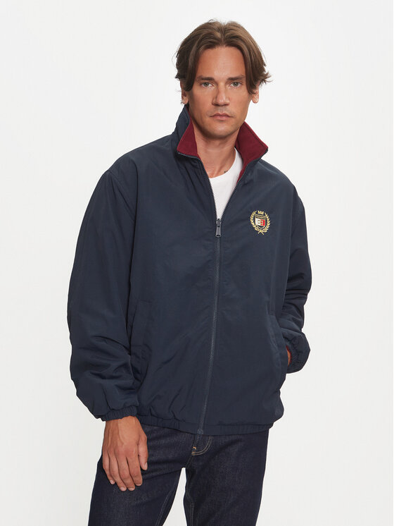 Tommy Jeans Demisezoninė striukė · Tamsiai mėlyna