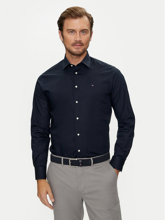 Tommy Hilfiger Marškiniai · Tamsiai mėlyna · Regular Fit