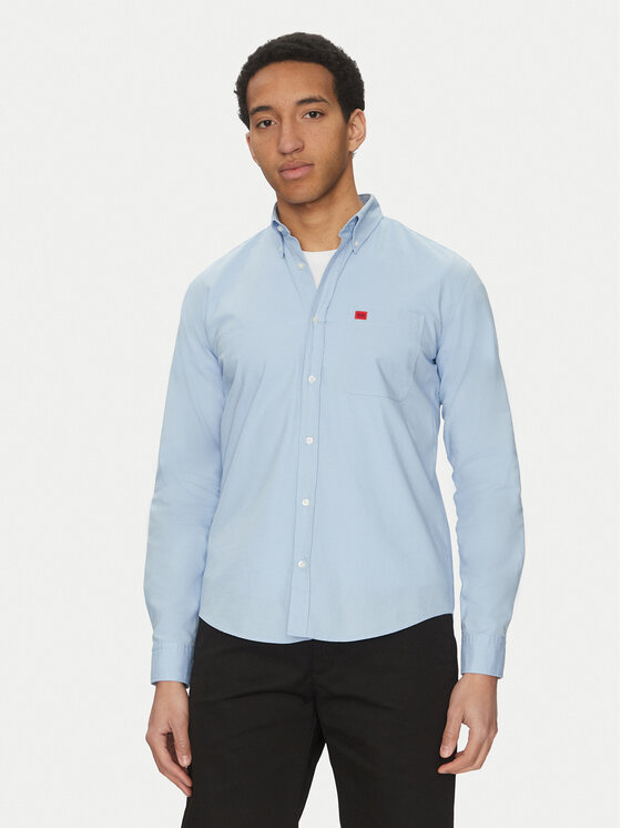 HUGO Marškiniai · Žydra · Slim Fit