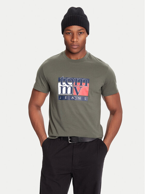 Tommy Jeans Marškinėliai · Chaki