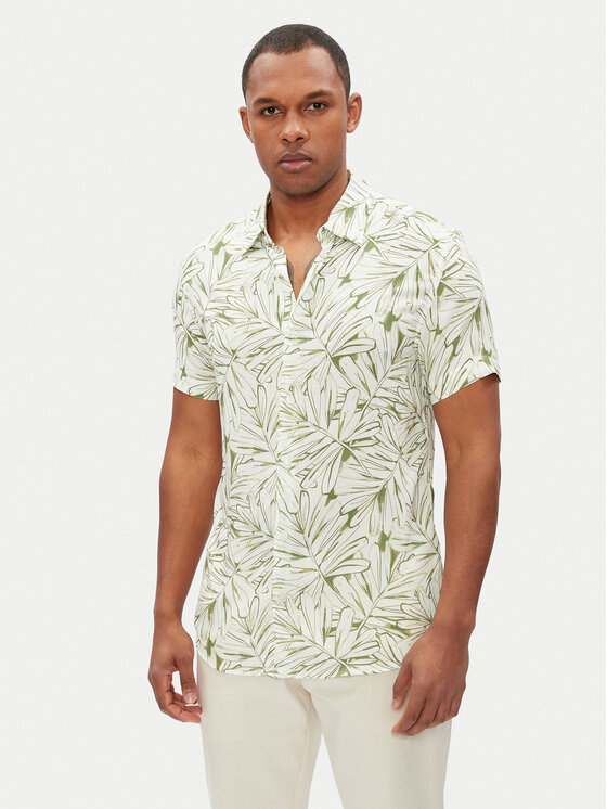 Guess Marškiniai · Balta · Slim Fit
