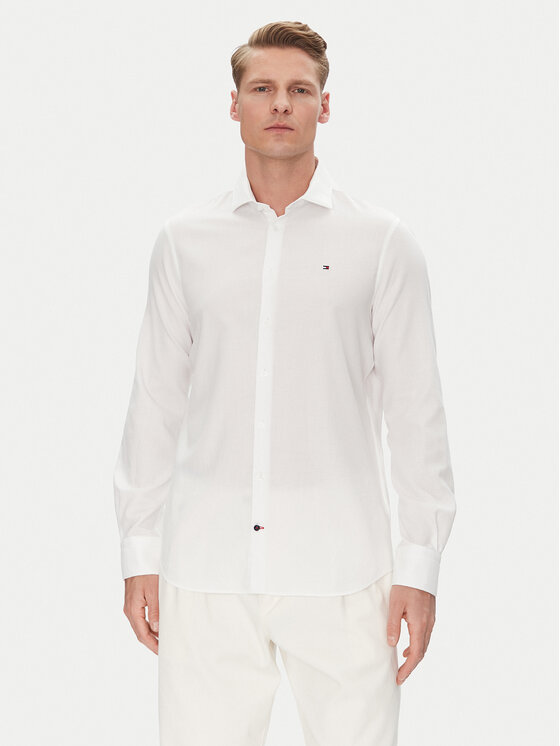 Tommy Hilfiger Marškiniai · Balta · Slim Fit