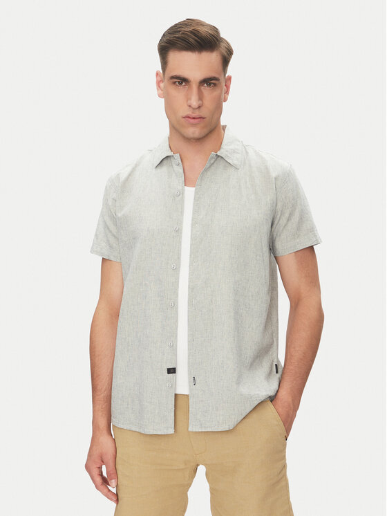 INDICODE Marškiniai · Pilka · Regular Fit