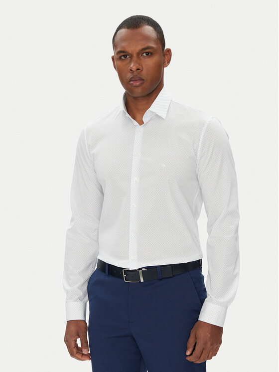 Calvin Klein Marškiniai · Balta · Slim Fit