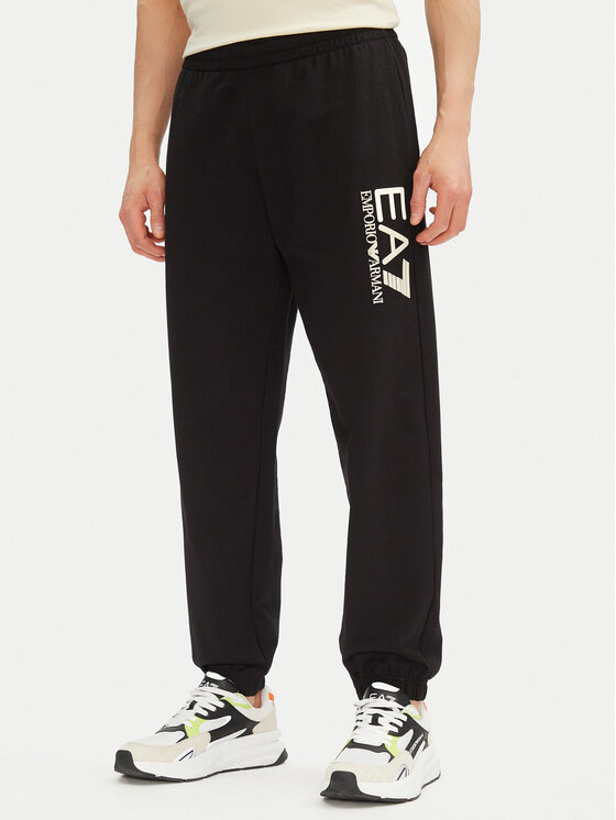 EA7 Emporio Armani Sportinės kelnės · Juoda · Regular Fit