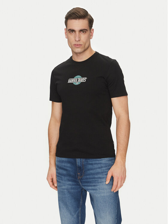 Guess Jeans Marškinėliai · Juoda