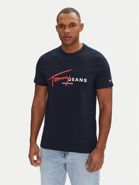 Tommy Jeans Marškinėliai · Tamsiai mėlyna