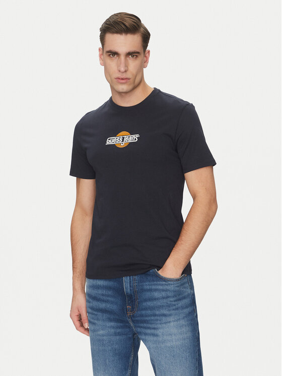 Guess Jeans Marškinėliai · Tamsiai mėlyna