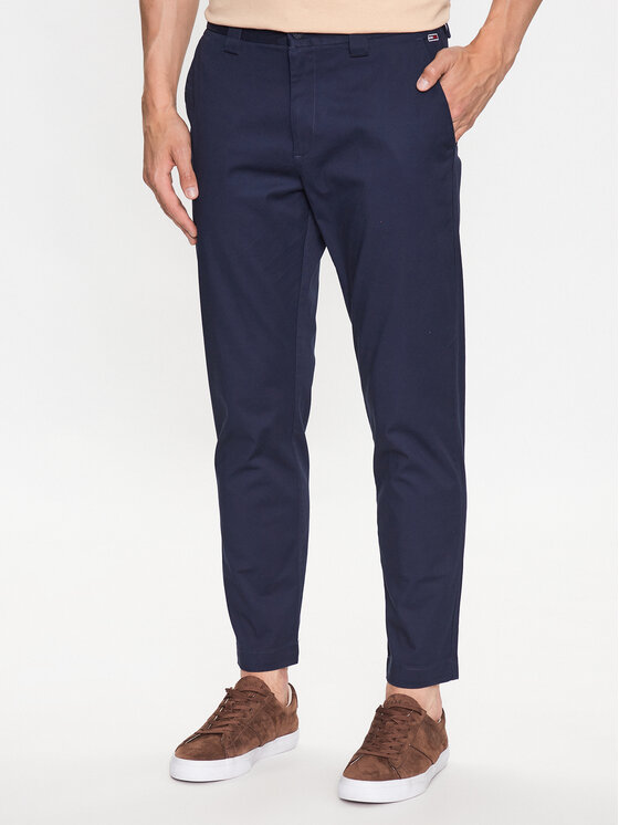 Tommy Jeans Chinos kelnes · Tamsiai mėlyna · Slim Fit