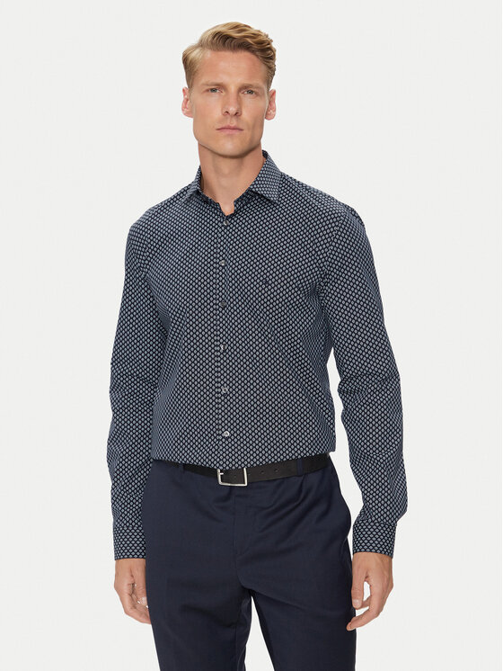 Calvin Klein Marškiniai · Tamsiai mėlyna · Slim Fit