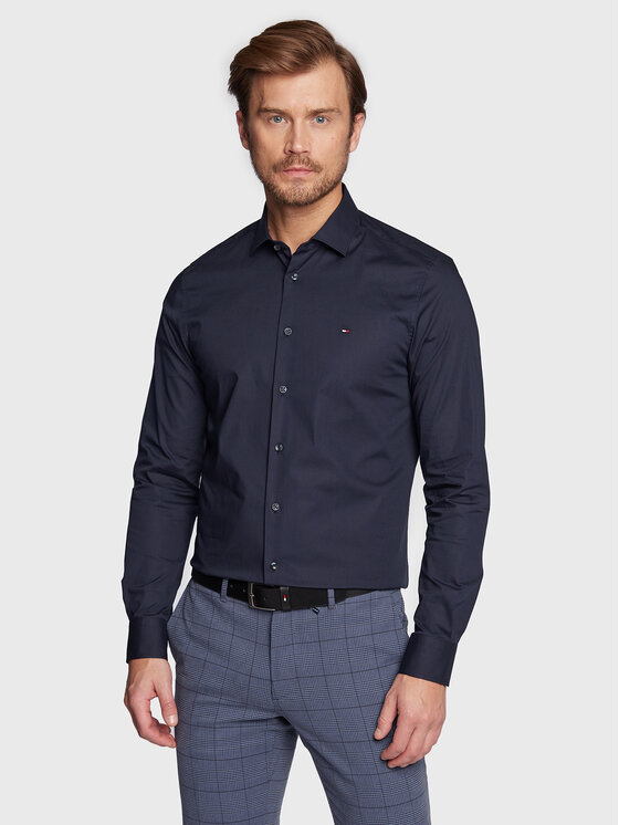 Tommy Hilfiger Marškiniai · Tamsiai mėlyna · Slim Fit