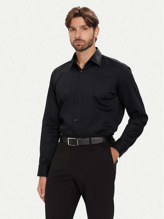 BOSS Marškiniai · Juoda · Regular Fit