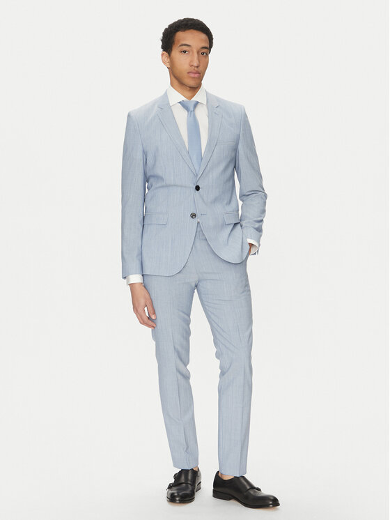 HUGO Kostiumas · Žydra · Extra Slim Fit