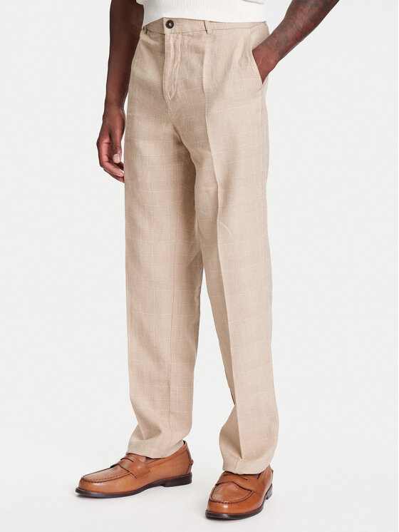 United Colors Of Benetton Medžiaginės kelnės · Smėlio · Regular Fit