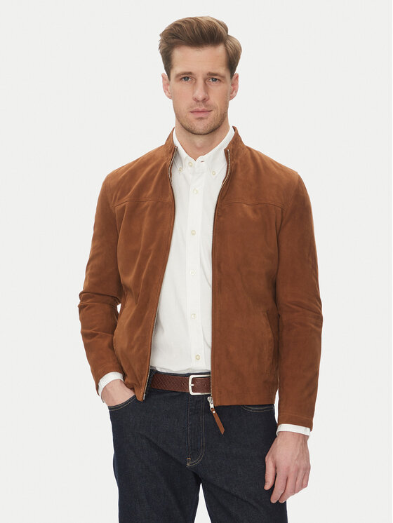 Serge Pariente Odinė striukė · Ruda