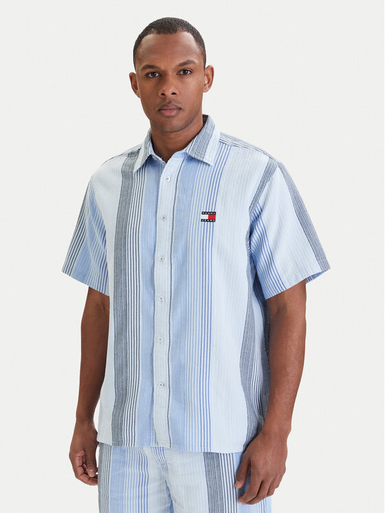 Tommy Jeans Marškiniai · Žydra · Relaxed Fit