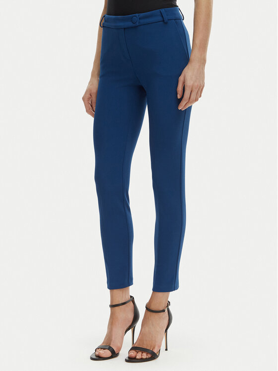 Rinascimento Medžiaginės kelnės · Mėlyna · Slim Fit