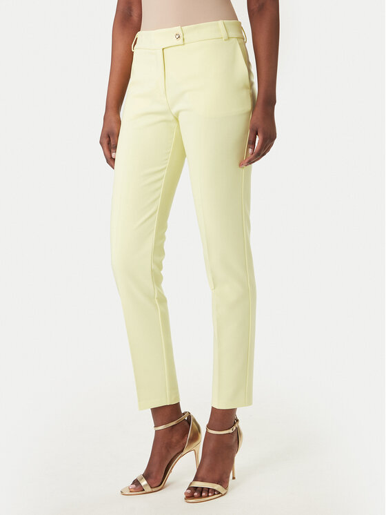 Rinascimento Medžiaginės kelnės · Geltona · Slim Fit