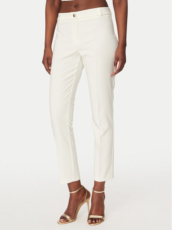 Rinascimento Medžiaginės kelnės · Balta · Regular Fit