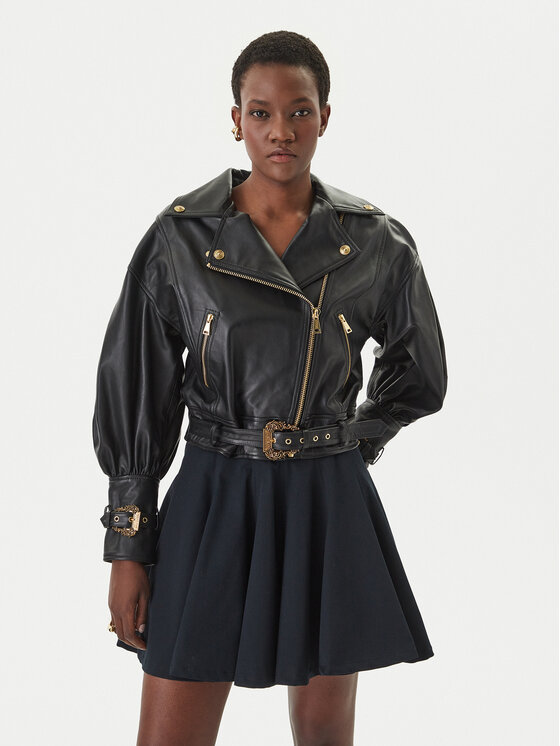 Versace Jeans Couture Odinė striukė · Juoda