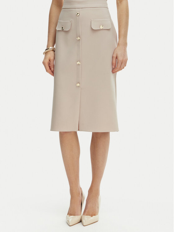 Rinascimento Tiesus sijonas · Smėlio · Midi