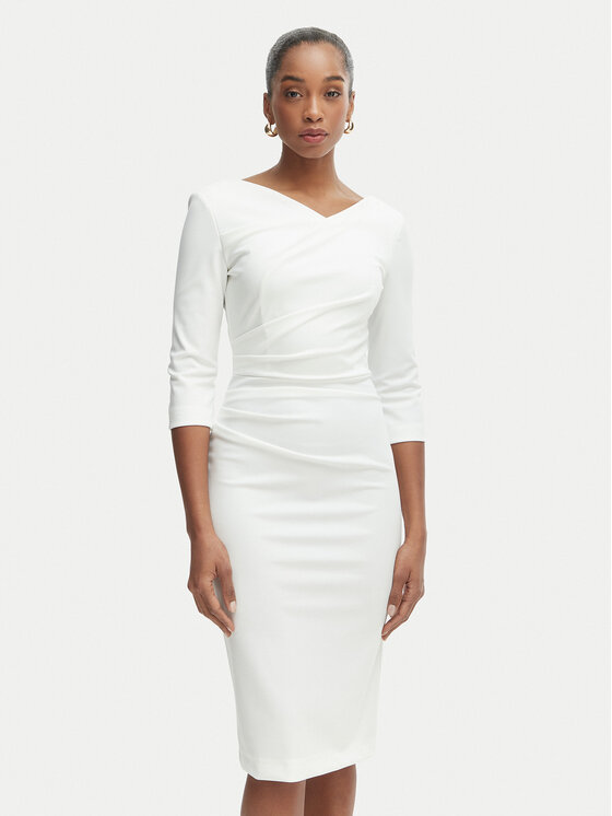 Rinascimento Kokteilinė suknelė · Balta · Midi