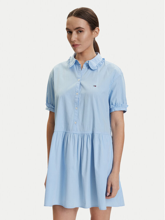 Tommy Jeans Kasdieninė suknelė · Šviesiai mėlyna · Mini