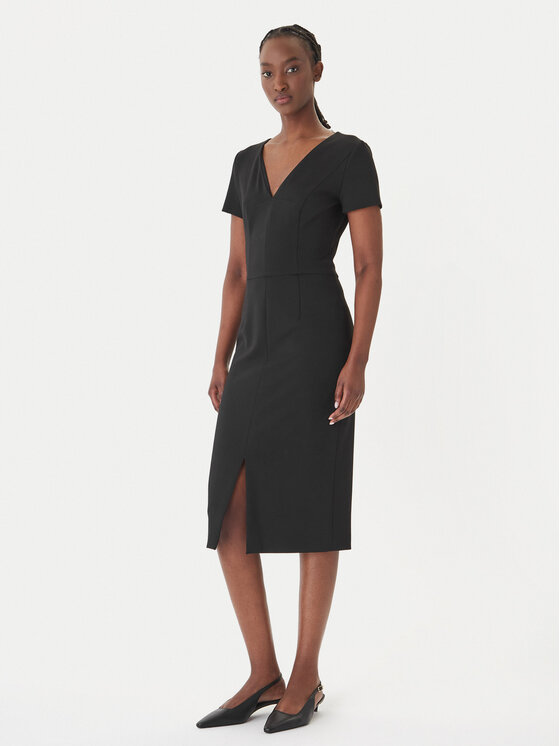 HUGO Kokteilinė suknelė · Juoda · Midi