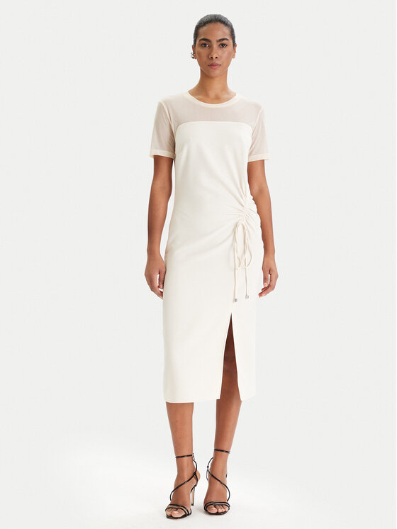 Patrizia Pepe Kokteilinė suknelė · Écru · Midi