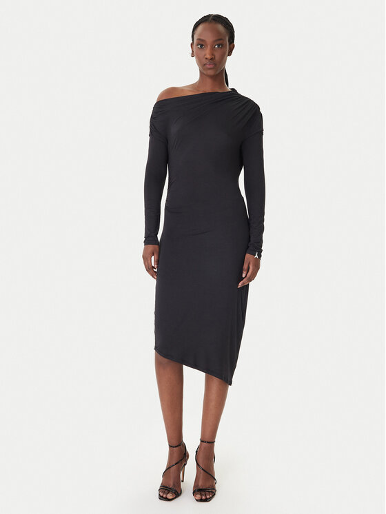 Patrizia Pepe Kokteilinė suknelė · Juoda · Midi