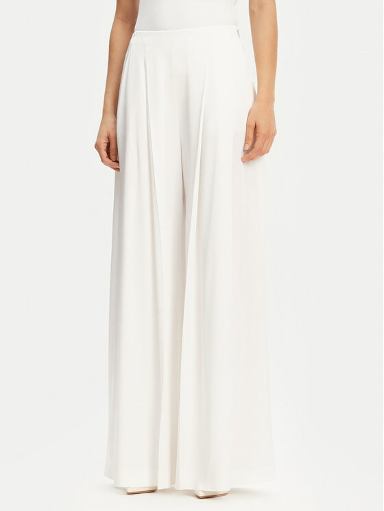 BOSS Palazzo kelnės · Balta · Relaxed Fit