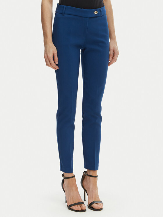 Rinascimento Medžiaginės kelnės · Mėlyna · Slim Fit
