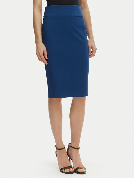 Rinascimento Tiesus sijonas · Mėlyna · Midi