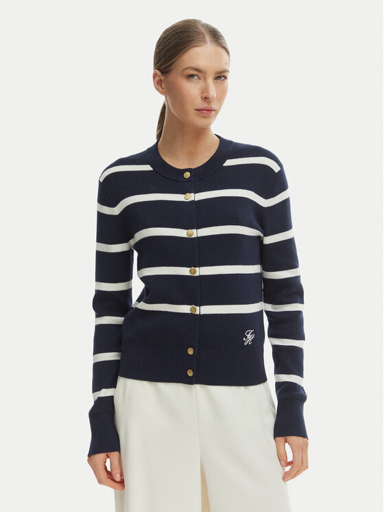 Tommy Hilfiger Kardiganas · Tamsiai mėlyna · Regular Fit