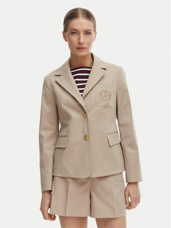 Tommy Hilfiger Švarkas · Smėlio · Slim Fit