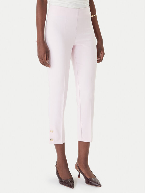 Rinascimento Medžiaginės kelnės · Rožinė · Slim Fit