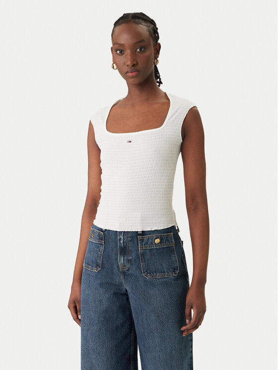 Tommy Jeans Marškinėliai · Balta