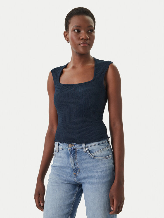 Tommy Jeans Marškinėliai · Tamsiai mėlyna