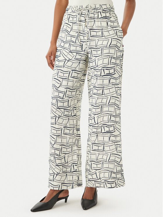 Tommy Hilfiger Medžiaginės kelnės · Šviesiai smėlinė · Regular Fit