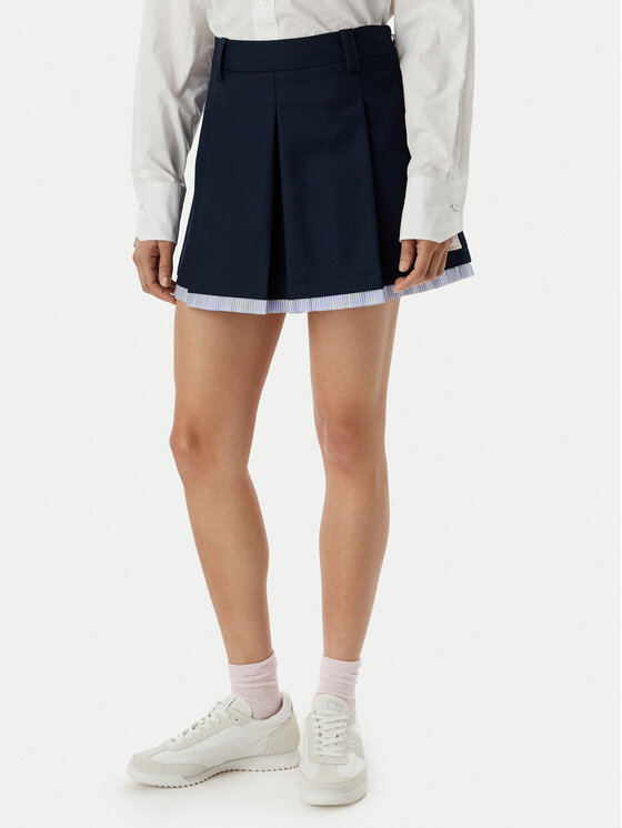 Tommy Jeans Trapecijos formos sijonas · Tamsiai mėlyna · Mini