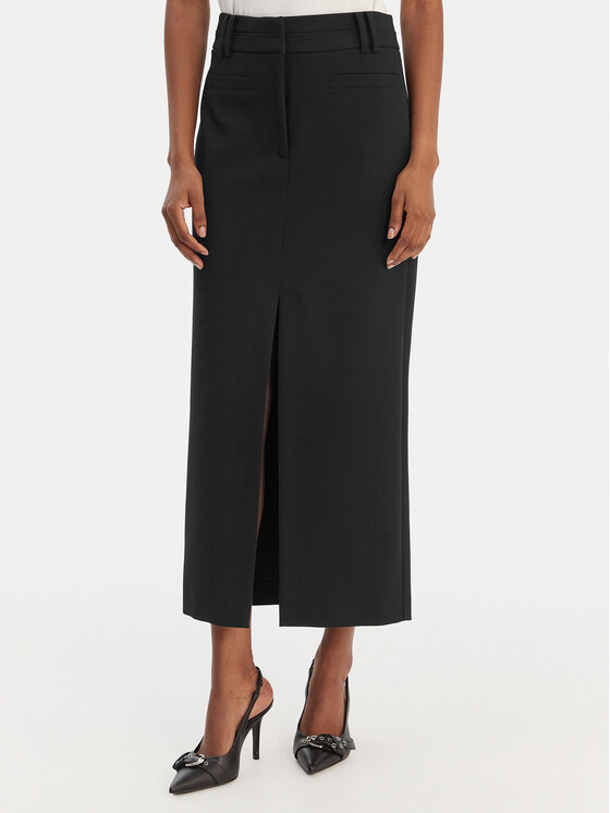 Patrizia Pepe Midi sijonas · Juoda