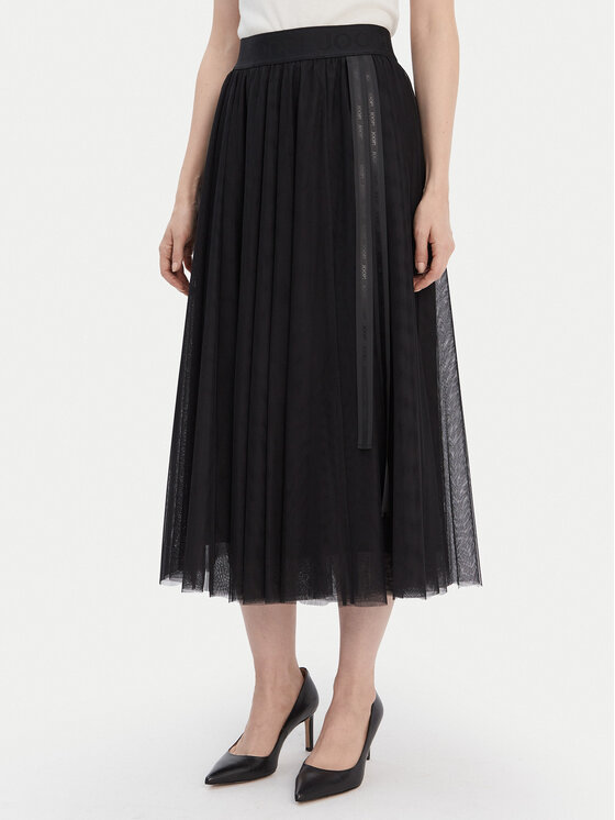 JOOP! tiulio sijonas · Juoda · Midi