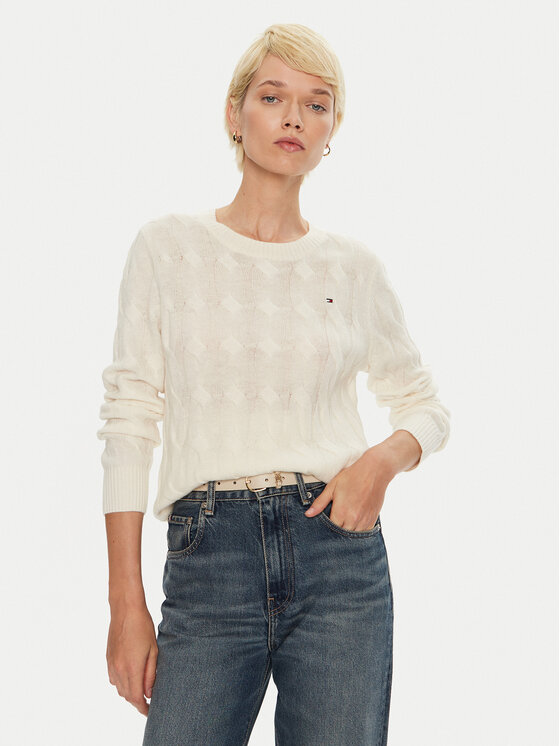 Tommy Hilfiger Megztinis · Écru · Regular Fit