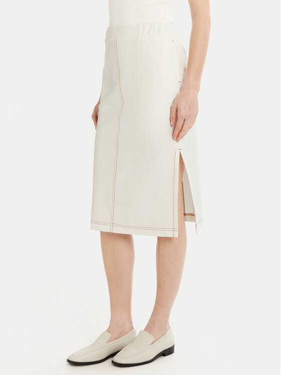 Max Mara Leisure Midi sijonas · Balta