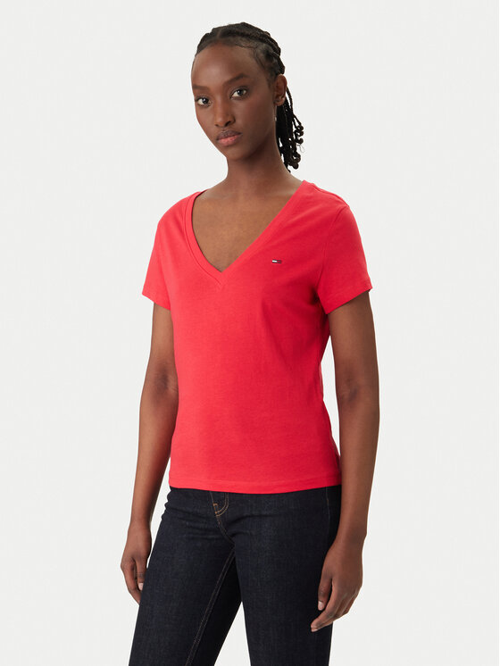Tommy Jeans Marškinėliai · Raudona