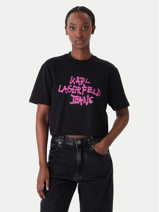 Karl Lagerfeld Jeans Marškinėliai · Juoda