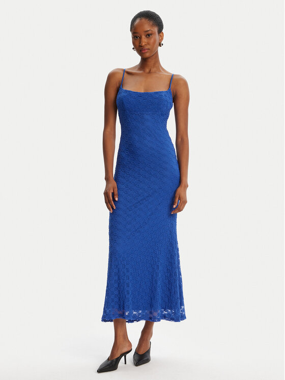 Bardot Kokteilinė suknelė · Mėlyna · Midi