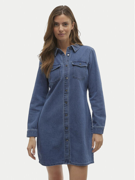 Vero Moda Džinsinė suknelė · Mėlyna · Mini