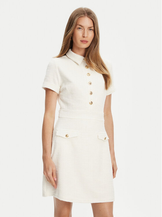 Guess Trikotažinė suknelė · Écru · Mini